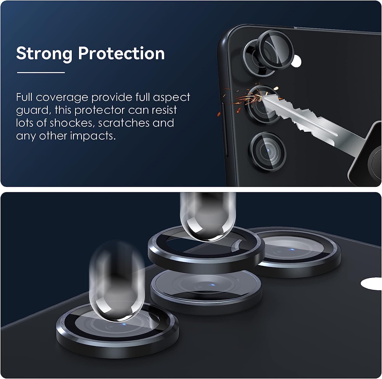 Anank Samsung S25+ Plus AR+Corning Lens Guard | Black Anank Samsung S25+ Plus AR+Corning Lens Guard | Black